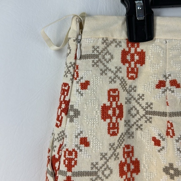 Maeve Cross Stitch Embroidered PomPom Skirt, 6 - Picture 4 of 9